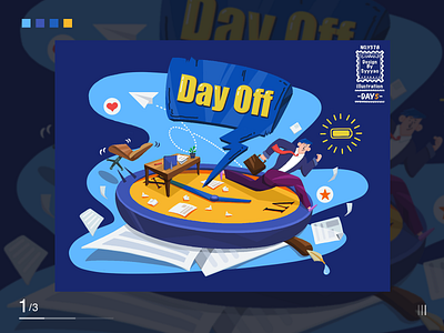 Day off design illustration