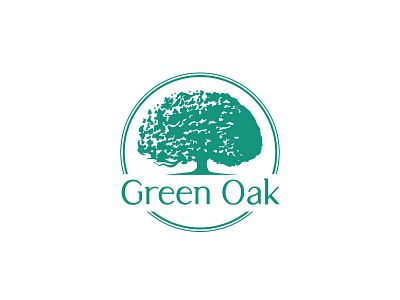 Green Oak green oak logo design logo designer minimal minimalist oak oak brand oak illustration oak logo oak tree old tree logo retro tree symbol vintage tree