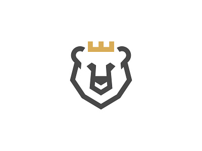 Bear King animal bear bear head bear illustration bear king bear logo bear vector branding branding design crown king kingdom line logo design logo designer minimal minimalist bear modern royal strong animal