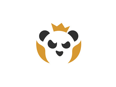 Panda King animal animal logo bear icon logo design logo designer minimal minimalist negative space negativespace panda panda bear panda brand panda illustration panda king panda logo panda logo for sale panda symbol simple