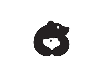 Bears animal bear bear and cub bear logo bears brand design brand identity branding cute cute bear flat bear logo grizzly bear identitydesign logo logo design logo designer minimal minimalist negative space symbol