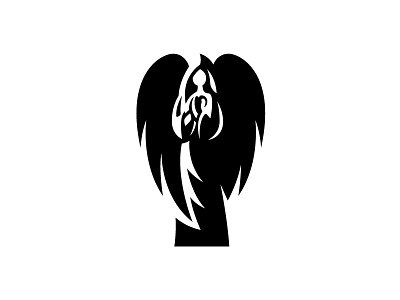 Angel angel angel logo being illustration logo logo design logo designer minimal minimalist negative space peaceful prayer religion spiritual statue symbol vector angel wings