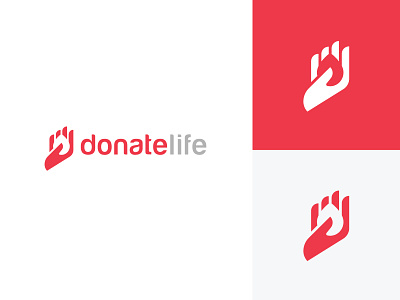 Donate Life blood donation logo collect blood donor drop in hand drops logo logo design logo designer minimal minimalist negative space