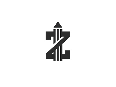 IZ Monogram design illustration initials iz logo logo design logo designer minimal minimal logo minimalist minimalist designer modern logo monogram negative space pencil