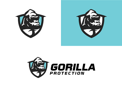 Gorilla animal gorilla gorilla design gorilla logo gorilla mascot guard illustration logo logo design logo designer logo designer for hire protection security shield
