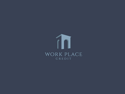 WPC arch bank building finance logo negative space simple