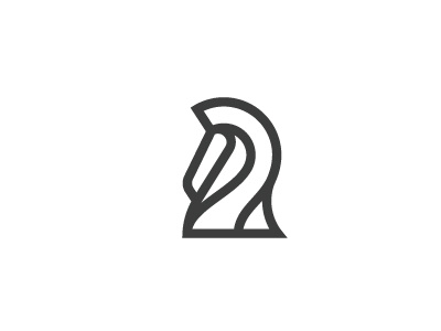 Horse Logo abstract brand chess figure horse lines logo designer simple logo