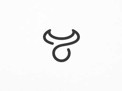 Bull (sold to client) animal bull bull logo bull logo for sale lines logo designer minimal logo minimalist simple logo