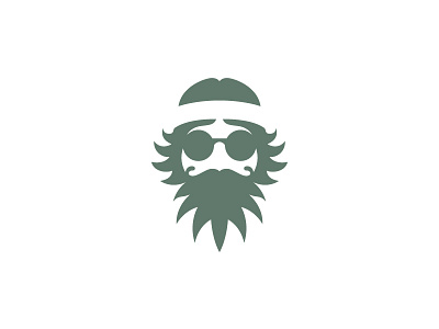 Hippie (Client Work) beard cannabis cannabis logo cbd oil extract health hemp hippie lifestyle logo design logo designer marijuana mustaches negative space logo retro stoner vintage weed