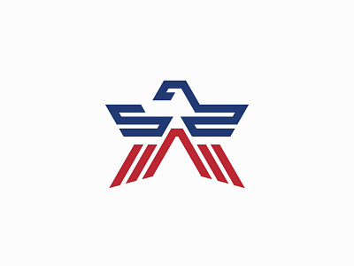 Eagle Star abstract american bird eagle eagle logo emblem falcon freedom hawk line logo design logo design branding logo designer military minimalist proud star technology usa
