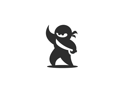 Logotipo de mascote ninja de desenho animado moderno 2.0