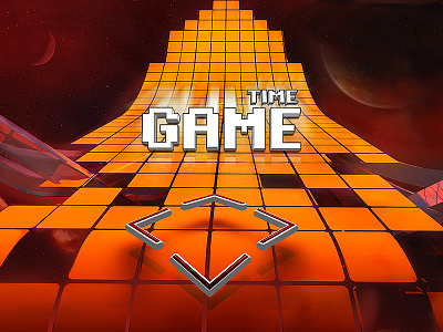 Game Time 3d game screen splash text time