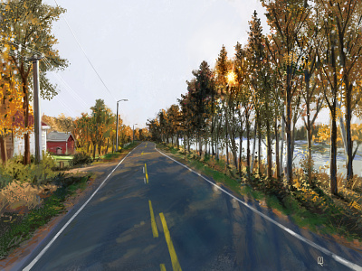 Virtual Plein-Air illustration krita landscape