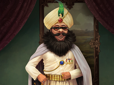 Maharaja character characterdesign illustration india krita