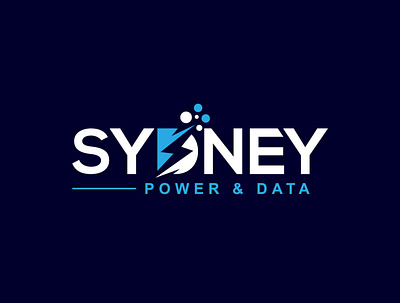 Logo Design for Sydney Power & Data branding business creative design custom data graphic design logo design minimalist power professional sydney technology unique design wordmark
