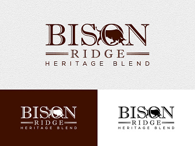 Logo design for Bison Ridge. bison brand identity business creative design custom graphic design logo design minimalist modern professional ridge unique design vector