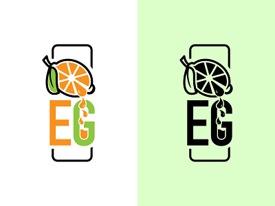Logo Design for EG brand identity business creative design flat food graphic design lemon logo design minimalist modern professional unique design