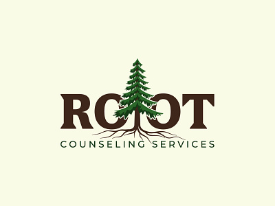 Root Counseling Services Logo business combination mark creative design custom graphic design logo design minimalist modern pine professional professional logo roots unique design vector