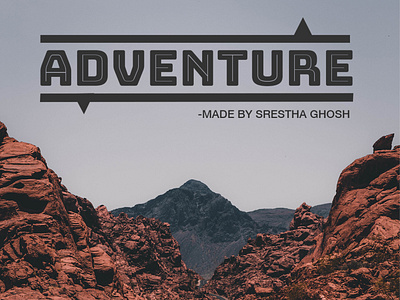 Typography Ad On Adventure