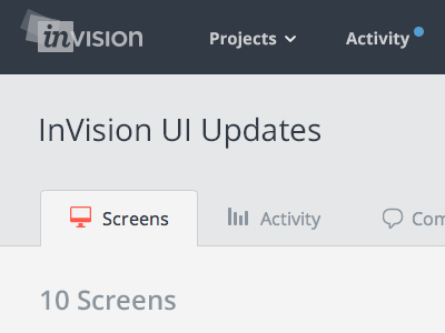 InVision UI Updates [GIF] app buttons gif interface invision tabs ui web