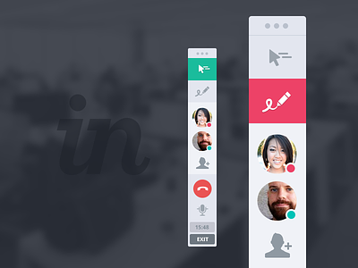 LiveShare Toolbar app arrow draw invision liveshare meeting mute pointer sketch toolbar tools voip