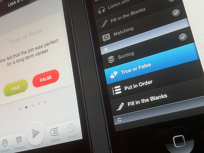 Side Menu 2x app audio education english iphone iphone 5 learning menu question retina side menu tasks