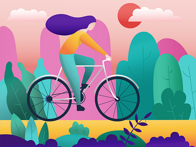 Cycling illustration