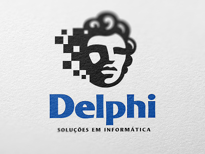 Logo Delphi delphi head pixel
