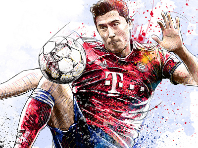 FC Bayern Munich Illustration: Robert Lewandowski