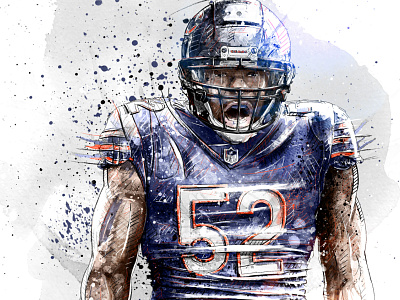 Sport illustration for Bleacher Report: Khalil Mack