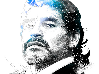 Portrait of Maradona