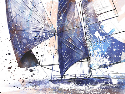 Sport Illustration: Yachting