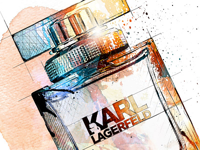 Fragrance Illustration: Karl Lagerfeld