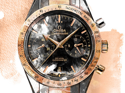 Luxury Watch Illustration: Omega