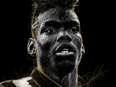 Scribble Portrait: Pogba drawing football illustration pencil photoshop pogba portrait scribble sketch soccer sport wacom