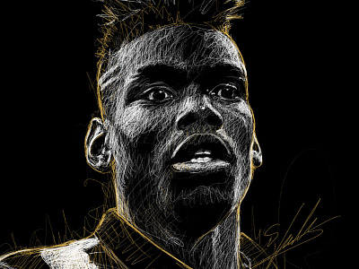 Scribble Portrait: Pogba