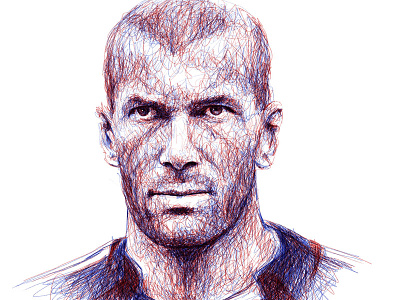 Scribble Portrait: Zidane