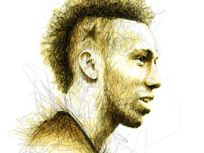 Scribble Portrait: Aubameyang aubameyang drawing football illustration pencil photoshop portrait scribble sketch soccer sport wacom