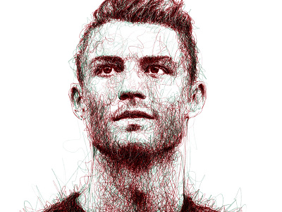 Scribble Portrait: Cristiano Ronaldo