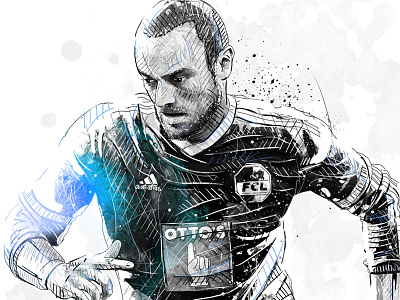 Sport Illustration: Marco Schneuwly drawing football illustration luzern pencil photoshop schneuwly sketch soccer sport wacom