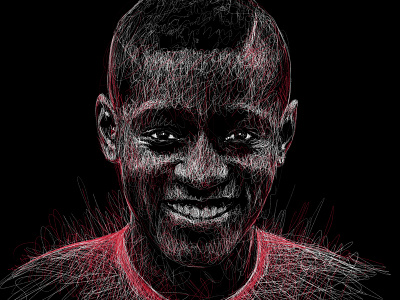 Scribble Portrait: Max Gradel drawing face football gradel illustration pencil photoshop portrait scribble soccer sport wacom