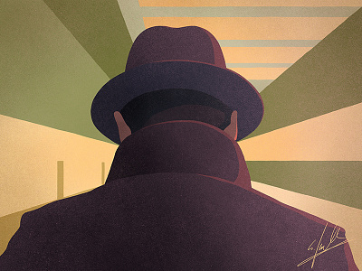 Graphic Illustration: Subway flat graphic illustration man minimalism minimalistic noir subway