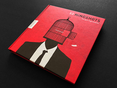 Book: »50 Mindshots« art art book book cage critical graphic illustration minimal minimal art red social social app