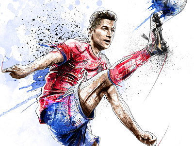 FC Bayern Munich Illustration: Robert Lewandowski