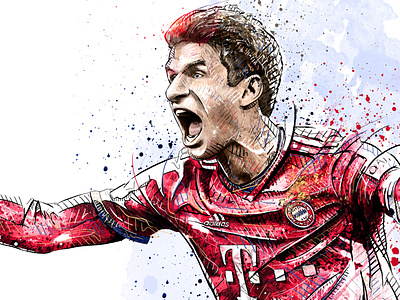 FC Bayern Munich Illustration: Thomas Mueller