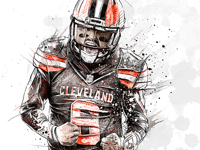 Sport illustration for Bleacher Report: Baker Mayfield