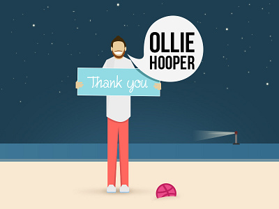 Thank's Ollie Hooper first hooper illustration ollie shot thanks