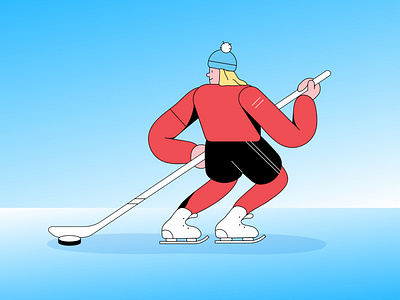 HOCKEY PLAYER hockey ice illustration magazine illustration sport vector