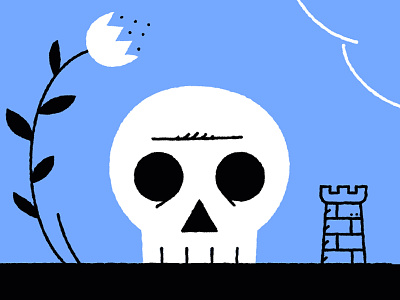 Skull and castles / Pyrrhic boredom aftermath adobe design illustration illustrator magazine illustration skull vector
