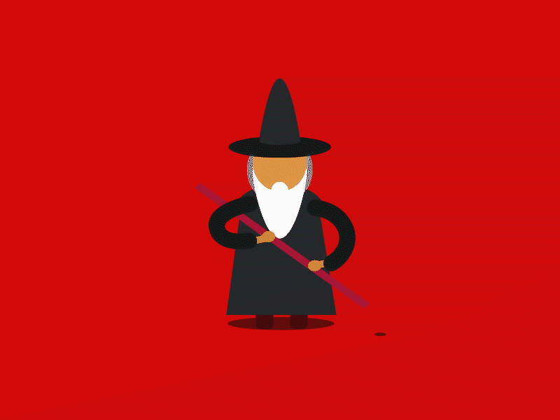 Gandalf The Grey adobe aftereffects adobe ilustrator animation gandalf gif gif animation graphic design illustration jobs